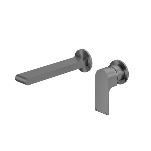 Bianca Wall Basin Bath Mixer Gun Metal Separate Back Plate 230mm