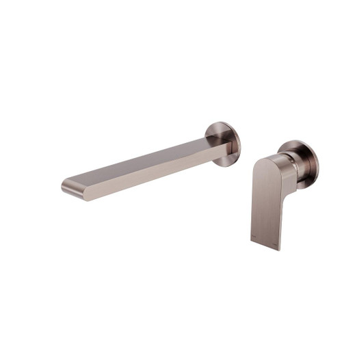 Bianca Wall Basin Bath Mixer Brushed Bronze Separate Back Plate 230mm