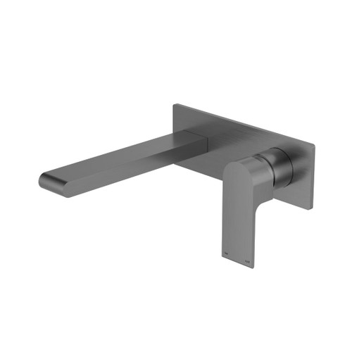 Bianca Wall Basin Bath Mixer Gun Metal 187mm