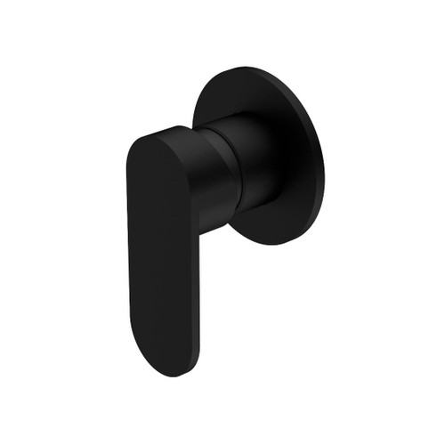 Ecco Shower Mixer Matte Black 80mm Round Plate