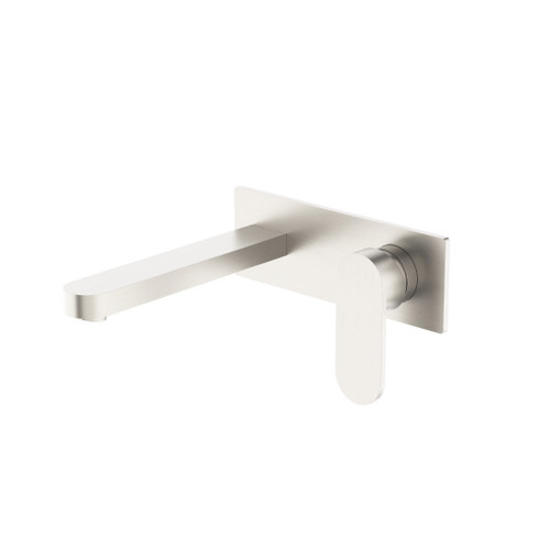 Ecco Wall Basin Bath Mixer Brushed Nickel