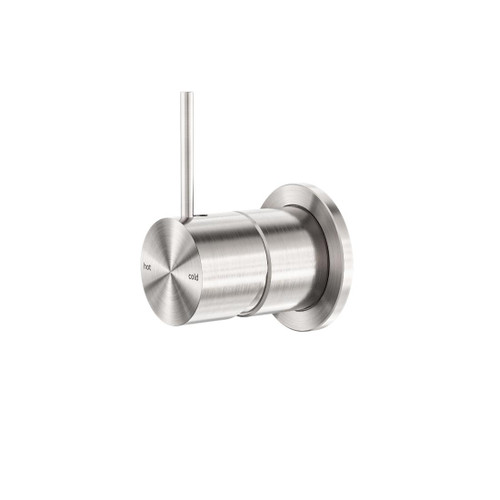 Mecca Shower Mixer Brushed Nickel 60mm Handle Up Plate