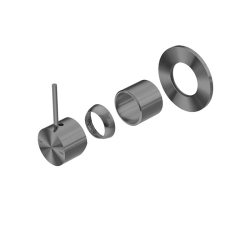 Mecca Shower Mixer Gun Metal Handle Up 80mm Plate Trim Kits Only