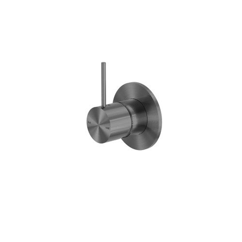 Mecca Shower Mixer Gun Metal Handle Up 80mm Plate