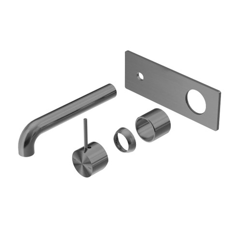 Mecca Wall Basin Bath Mixer Gun Metal Handle Up 260mm Trim Kits Only