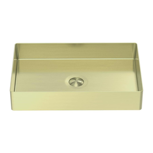 Opal Rectangle Stainless Steel Basin Brushed Gold