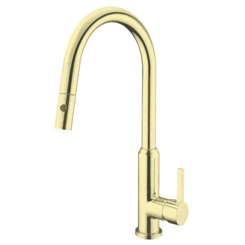 Pearl Pull Out Sink Mixer Brushed Gold With Vegie Spray Function