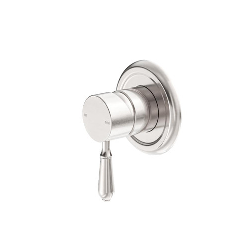 York Shower Mixer With Metal Lever Brushed Nickel