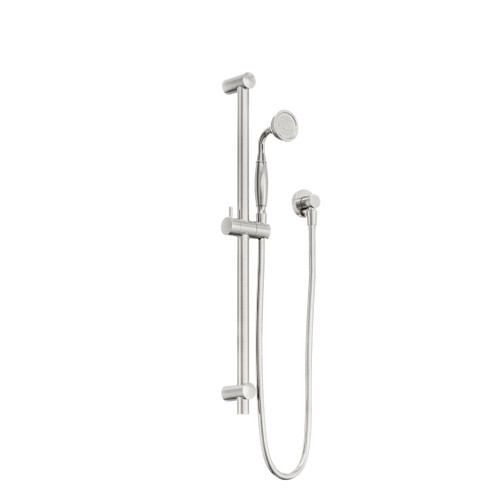 York Shower Rail Brushed Nickel With Metal Hand Shower