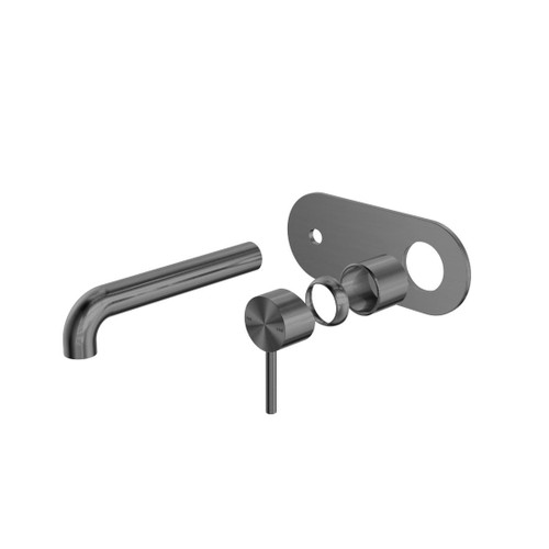Zen Wall Basin Bath Mixer SS316L Graphite 185mm Spout Trim Kits Only