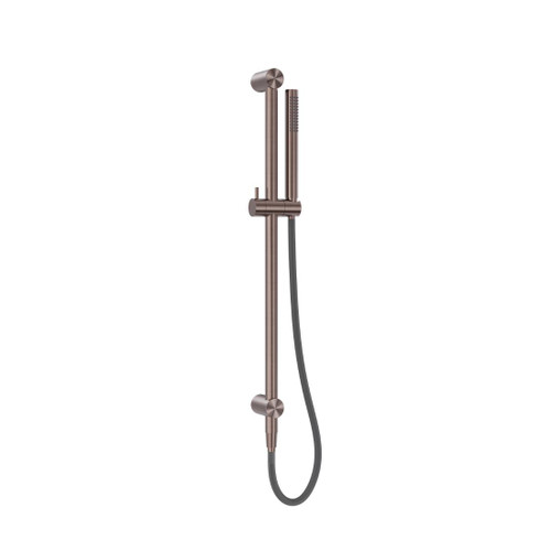 Zen Shower Rail SS316L Brushed Bronze With Outdoor Shower Hose