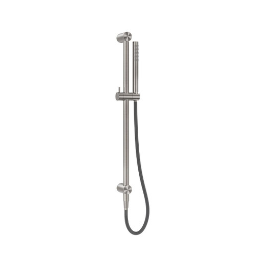 Zen Shower Rail SS316L Brushed Nickel With Outdoor Shower Hose