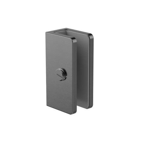 Shower U Bracket Gun Metal 10mm Glass