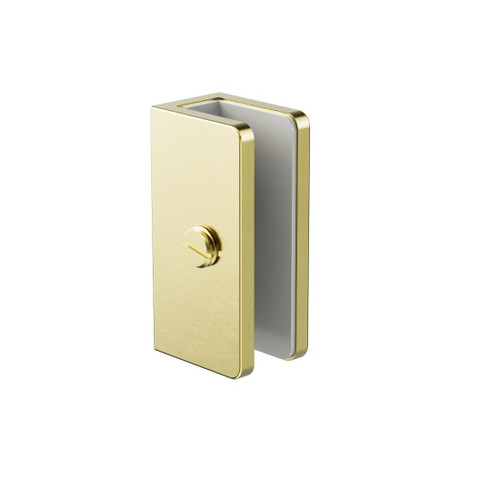 Shower U Bracket Brushed Gold 10mm Glass