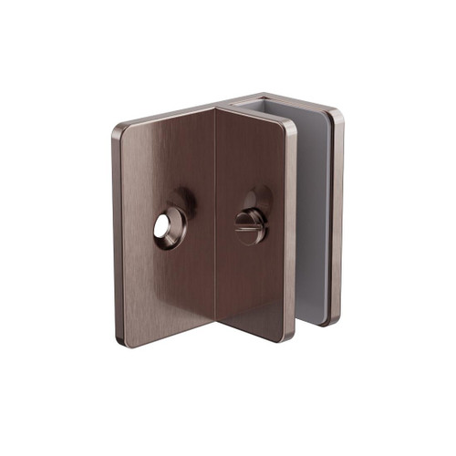 Shower F Bracket Brushed Bronze 10mm Glass