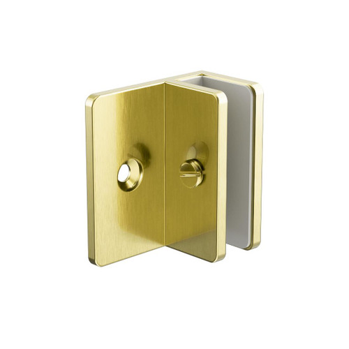 Shower F Bracket Brushed Gold 10mm Glass
