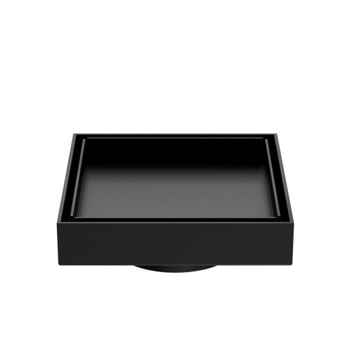 Floor Waste 130mm Round Tile Insert Matte Black 80mm Outlet