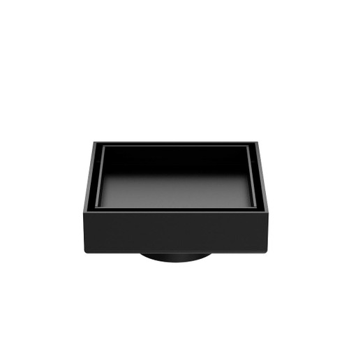 Floor Waste 100mm Square Tile Insert Matte Black 50mm Outlet