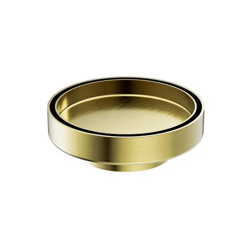 Floor Waste 130mm Square Tile Insert Brushed Gold 80mm Outlet