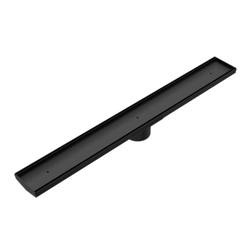 Floor Grate Matte Black 89mm Outlet With Hole Saw Tile Insert V Channel