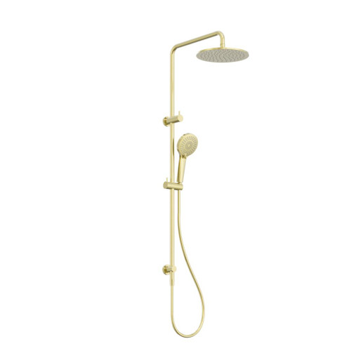Round Twin Shower Brushed Gold