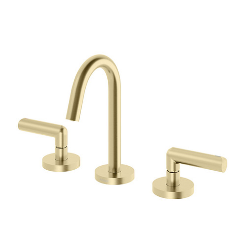 Vivid Slimline Plus Basin Set Lever Brushed Gold Lead Free