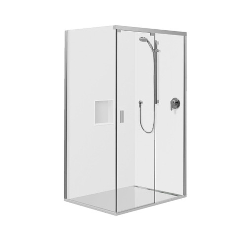 Acura 2 Wall Shower 900 x 900mm Right Hand Drain Sliding Door