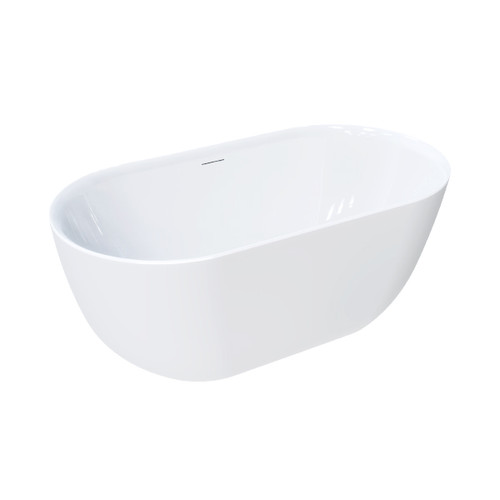 Mode Oval Free Standing Bath 1500mm With Overflow And Waste Gloss White