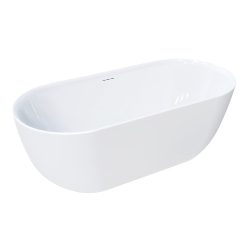 Mode Oval Free Standing Bath 1700mm With Overflow And Waste Gloss White