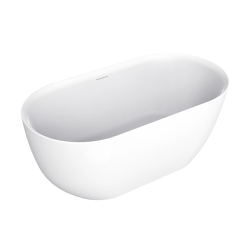 Mode Oval Free Standing Bath 1500mm With Overflow And Waste Matte White