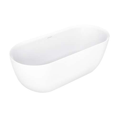 Mode Oval Free Standing Bath 1700mm With Overflow And Waste Matte White