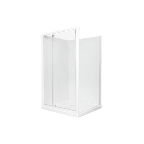 Sapphire Pivot Shower 1200 x 900 White Flat Wall Centre Waste Right Hand