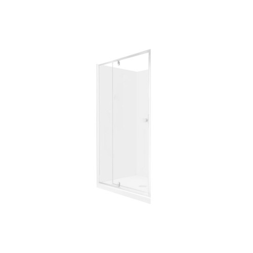 Sapphire Alcove Pivot Shower 1200 x 900 White Flat Wall Centre Waste