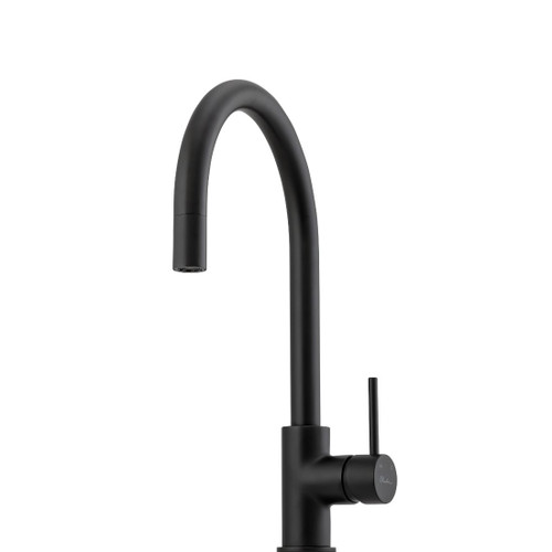 Venice Kitchen Mixer Pullout Goosneck Matt Black Leadfree