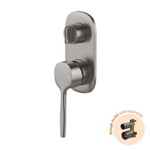 Vask Shower / Bath Diverter Mixer SwitchMix Fit-Off Kit Only Brushed Carbon