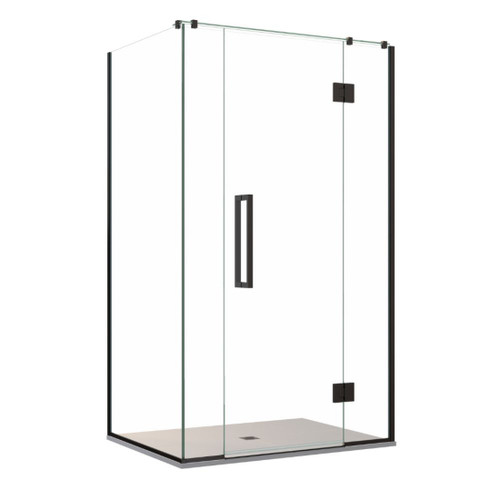 Acclaim Tile Shower 2 Sided Recessed Centre Waste Black 1200 x 900mm