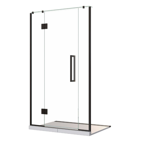 Acclaim Tile Shower 3 Sided Hobbed Channel Drain Black 1200 x 1000mm