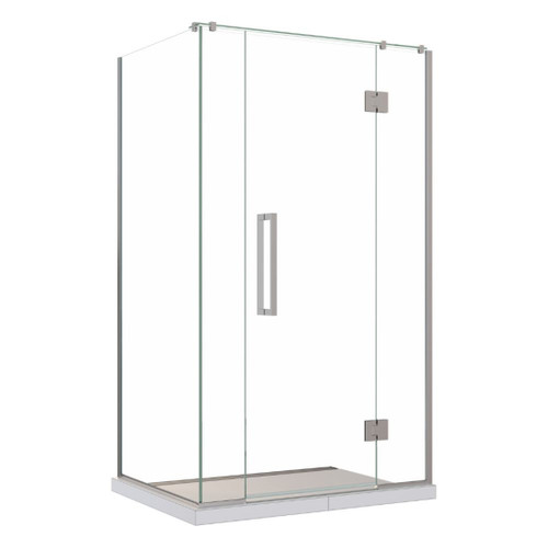 Acclaim Tile Shower 2 Sided Hobbed Channel Drain Chrome RH 1200 x 1000mm