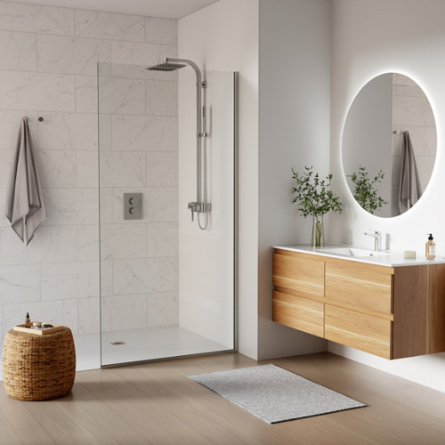 Acclaim Tile Shower 2 Sided Hobbed Centre Waste Chrome 900 x 900mm