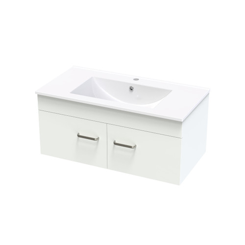 Pacific Wall Hung Vanity 900mm Door Only White Melamine