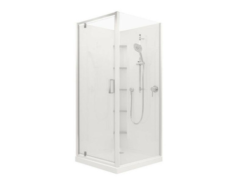 Valencia Elite Shower Square Corner 1 x 1 White C/ Plus Centre Waste 706738A-0