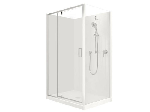 Valencia Elite Square Corner Shower Square Corner 1200 x 900 Tile Metallic RH Centre Waste 706808A-SHP