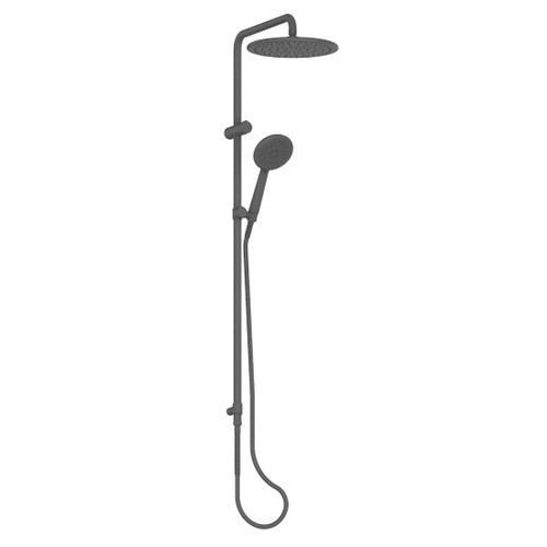 Rocco Twin Rail Shower Gun Metal