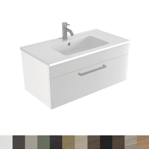 Lara Cabinet Wall Hung 900mm Polymarble Top