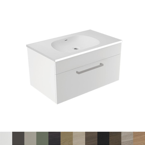 Lara Cabinet Wall Hung 750mm Elecast Top