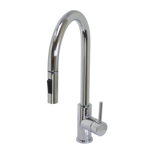 Deluna Sink Mixer With Pullout Spray Mirror Finish Lead Free Mains Pressure Only