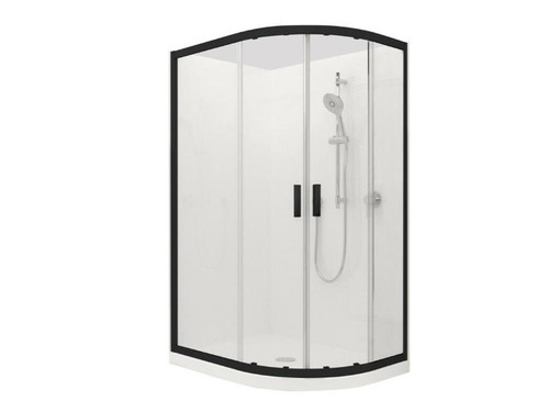Elite Shower 2S 1.2X0.9m Black RH Centre 706766A-CRW-BL