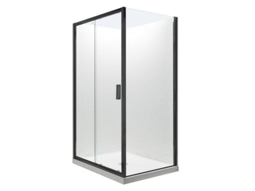 Elite Shower 1.2X0.9m Black RH Centre 706797A-CRW-BL