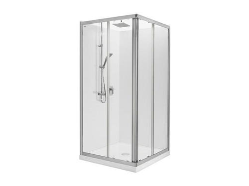 Elite Shower 1 x 1 White Rear 706800A-RRW-0
