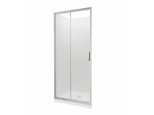 Valencia Elite Alcove Sliding Shower 1200 x 900mm Black Recessed Wall 706792A-3CRW-BL